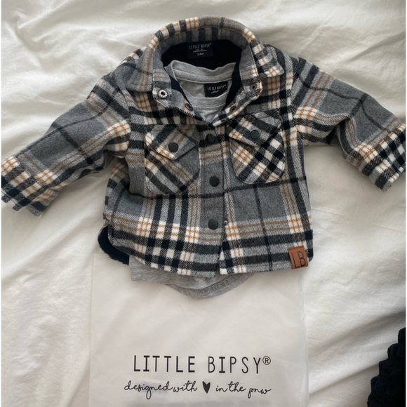 Baby flannel Jacket - soft and lined - Picture 4 of 5